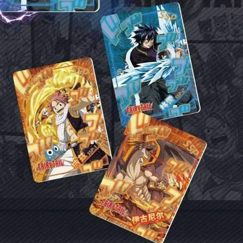 Fairy Tail Card Anime Figure Natsu Gray Lucy Gajeel Erza Mirajane Peripheral Collection Cards Board Game Children Birthday Gift