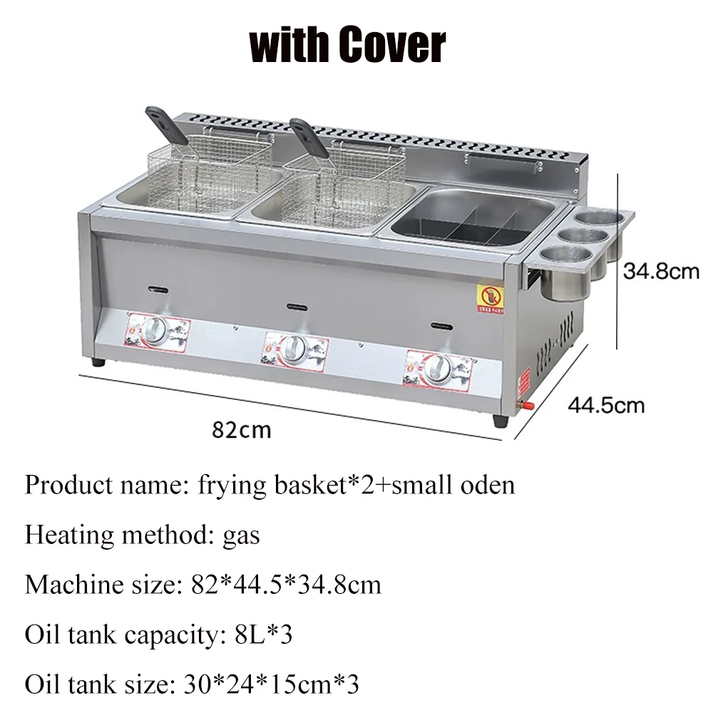 Commercial Gas Fryer Equipment Grill Deep Fryer Machine Frying Machine Teppanyaki Equipment