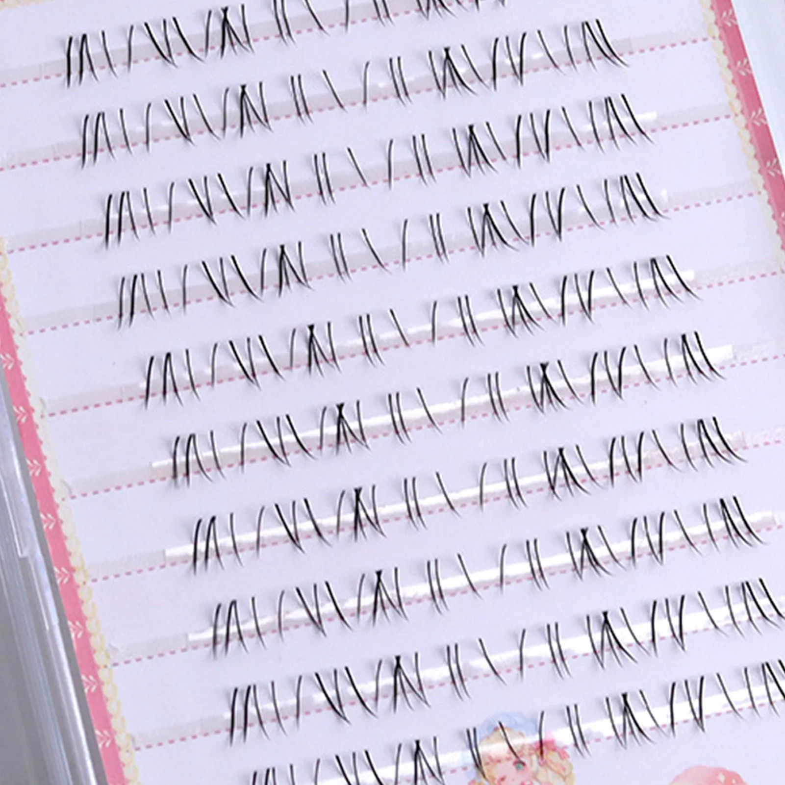 Estensioni a grappolo di ciglia inferiori naturali Ciglia finte Manga 4-6mm Lunghezza mista Nero C-Curl Ciglia quotidiane Trucco da salone fai da te