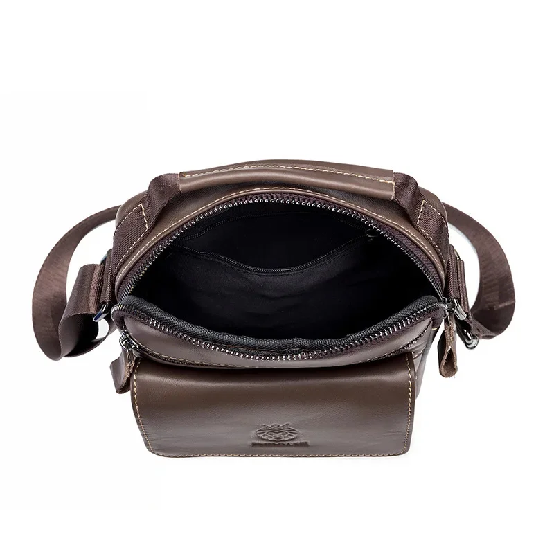 SCHLATUM-Bolsa de Ombro de Couro para Homens, Bolsa Mensageiro, Pequena, Luxo, Marca Designer, Alta Qualidade, Moda, 100%