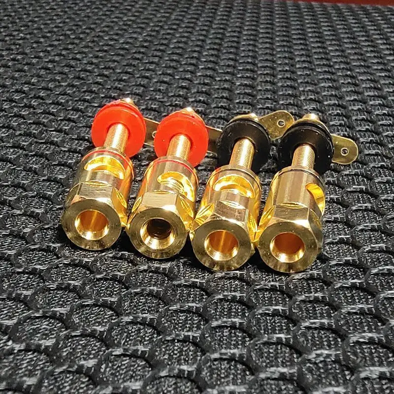 2/4/8pcs Speaker DIY Lengthen Terminal Connector Binding Post HIFI Amplifier Pure Cupper Gold-plated Banana Socket