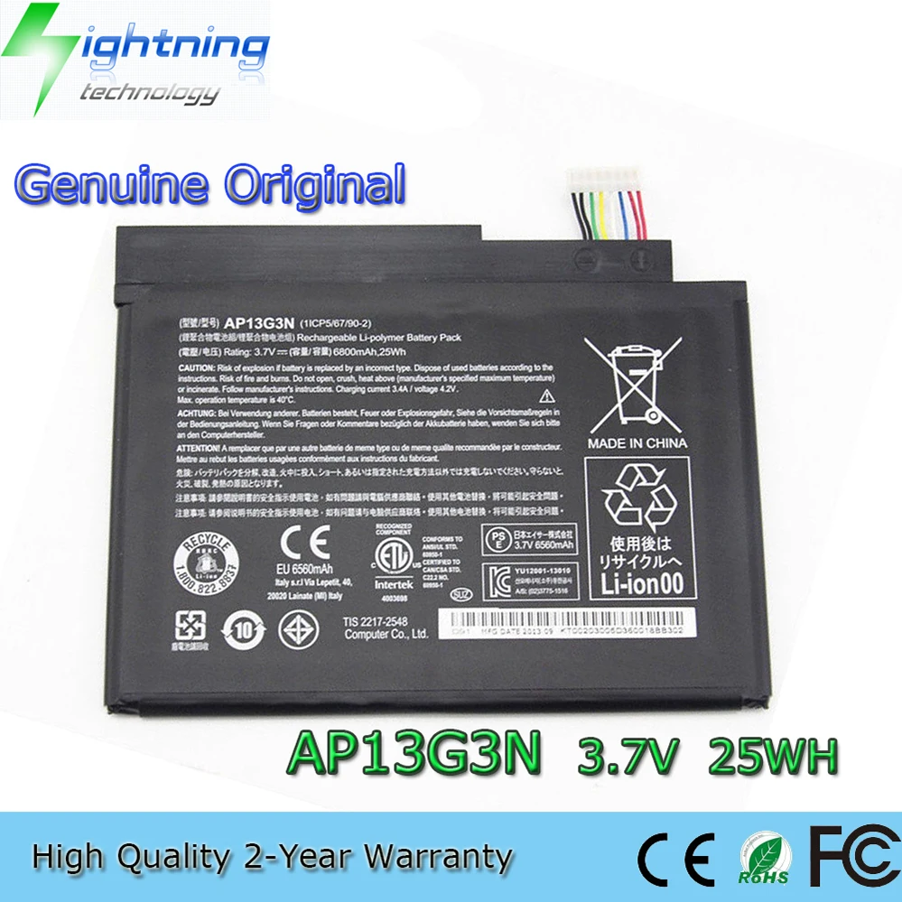 

AP13G3N 3,7 В 25 Втч аккумулятор для ноутбука Acer Iconia W3-810 8-футовый планшет 1ICP5/67/90-2 и т. д.
