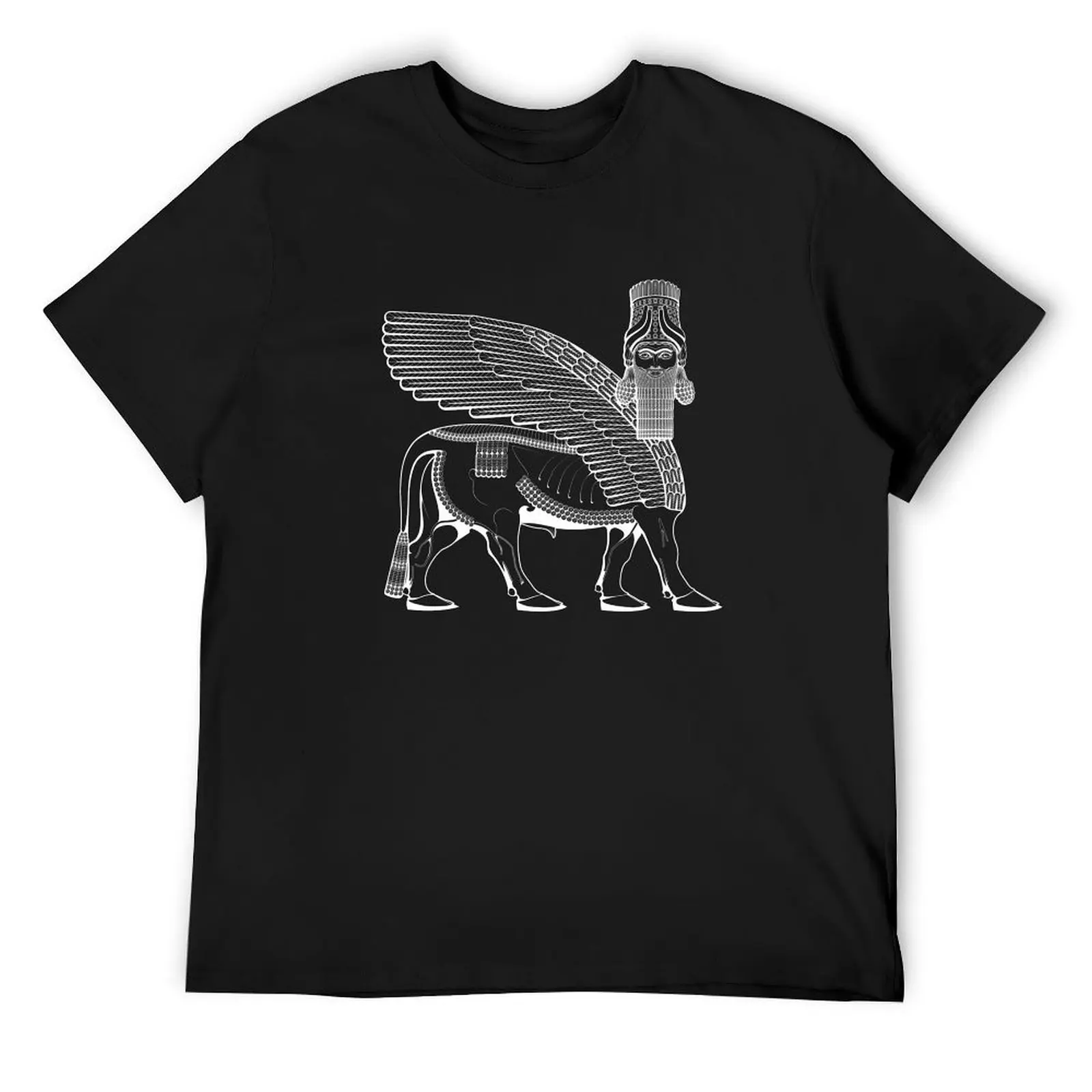 Lamassu Winged Bull Front White T-Shirt sublime Blouse boys whites Short sleeve tee men