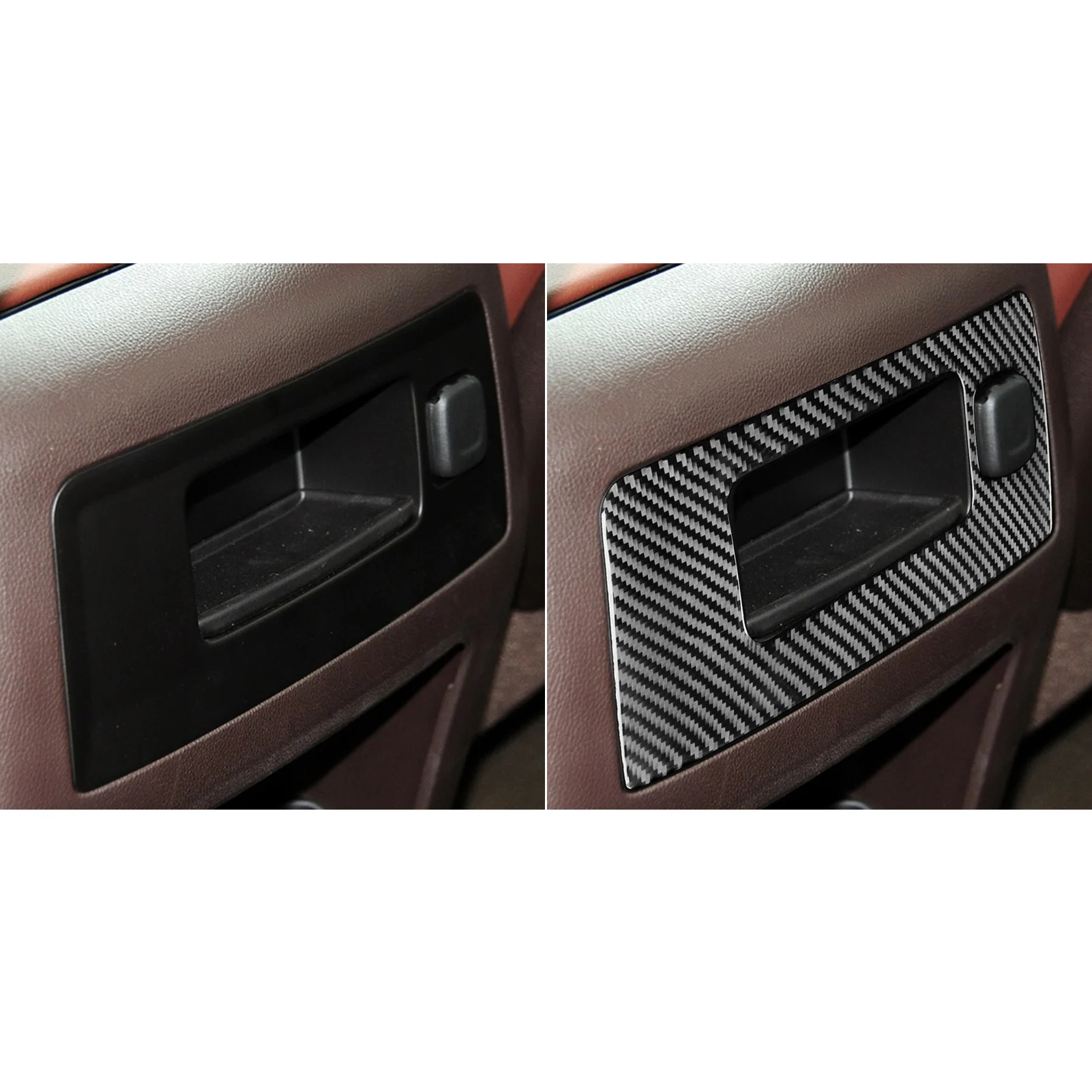 For Chevrolet Silverado 1500 GMC Sierra 1500 2014-2018 Carbon Fiber Rear Central Control Panel Trim Cove Car Interior Sticker image 4