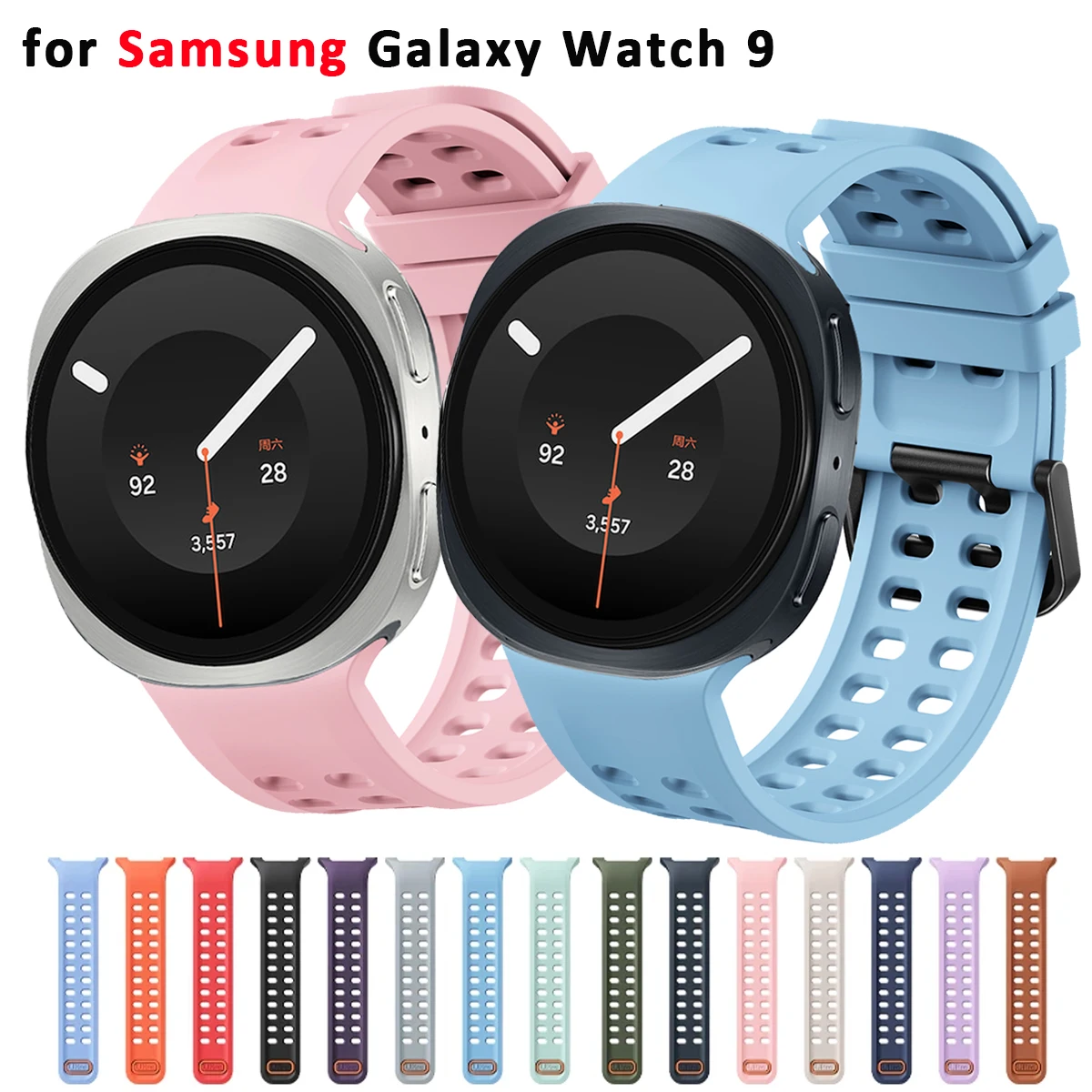 Hot sales Silicone Original Strap for Samsung Galaxy Watch 9 8 40mm 44mm 2026 Sport Band Bracelet for Galaxy Watch 8Classic 46mm