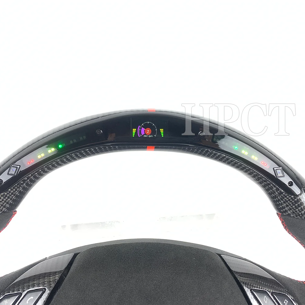 Customized For BMW E-SERIES 2003-2010 E60 E61 E62 E63 E64 M-Sport LED 3k Smooth  Carbon Fiber Steer Wheel Alcantara leather