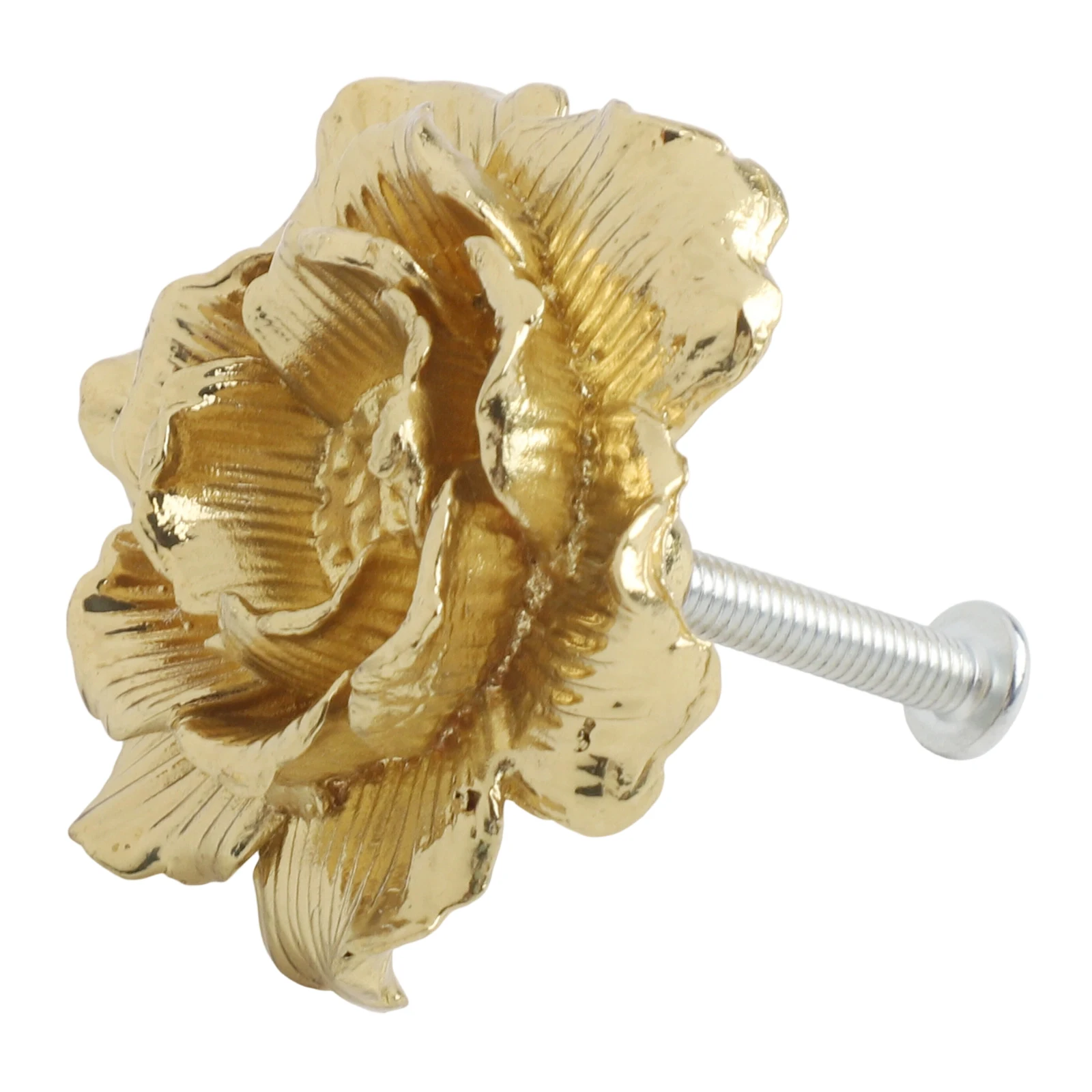 Gold Floral Vintage Style Brass Drawer Knobs Suitable for Furniture Like Kitchen Cabinets Wardrobes and Bathroom Vanities