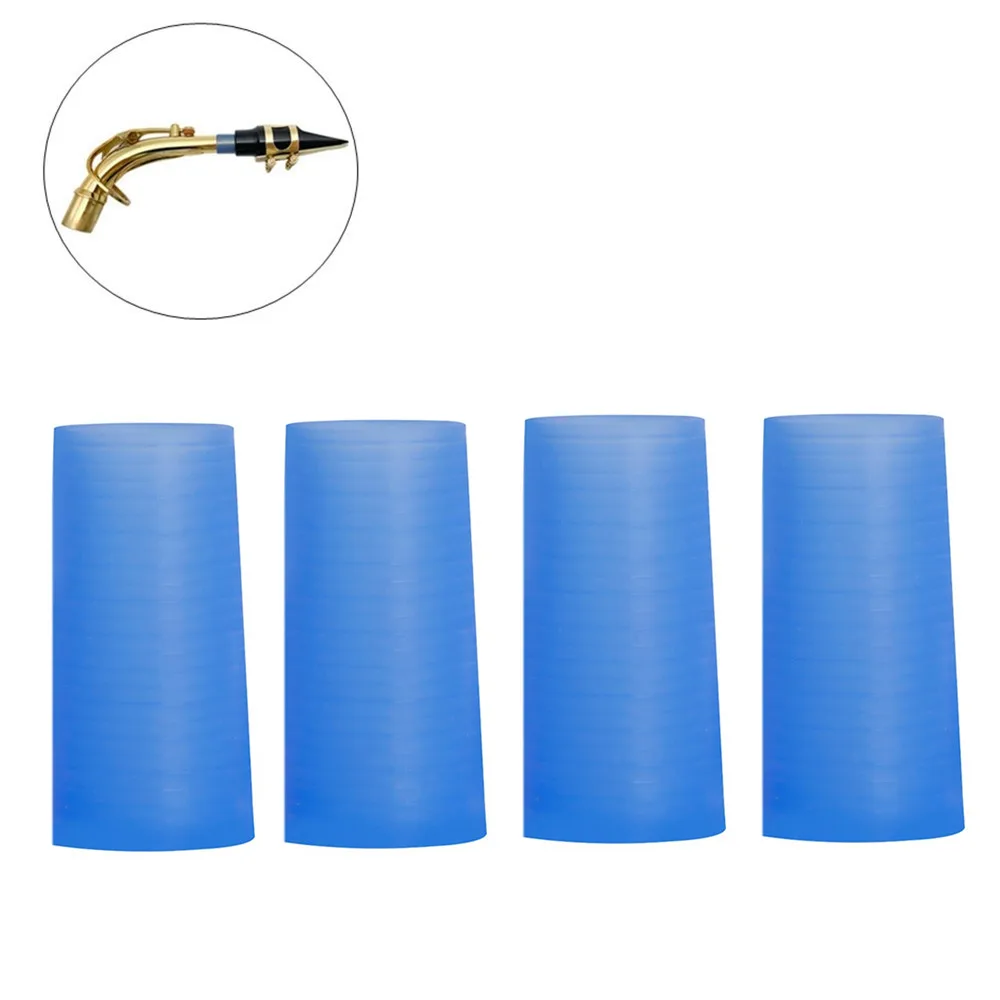 4pcs Alto Saxophone Neck Cork Tube Silicone Cover Soprano Tenor Saxophone Neck Joint Cork Sleeve Good Sealing Sax Neck Cork