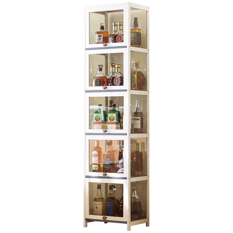 

Wine cabinet, living room ornament diagonally placed multi-layer household wine cabinet shelf