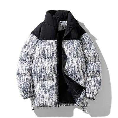 New Style Winter Jacket Men Outdoor Thicken Men Winter Women Jacket Coat Tie-dye Gradient Oversized Men Down Jackets Overcoat