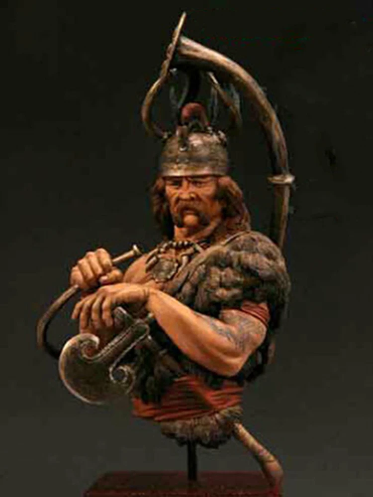 

Unassambled 1/9 ancient stand warrior with Instruments BUST Resin figure miniature model kits Unpainted