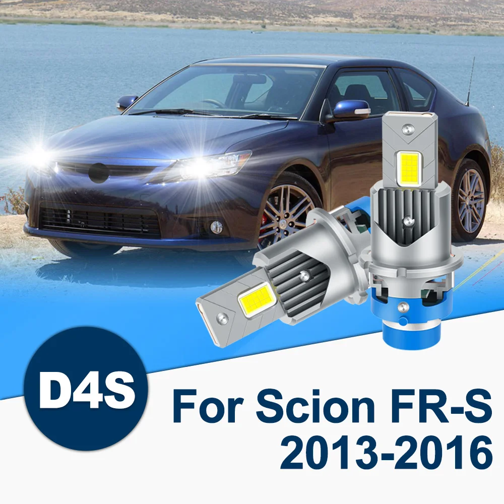 

For Scion FR-S 2013-2016 D4S D4R LED Headlights High Low Beam Light Conversion Extremely White 6000K 1:1 size Replacement Bulbs