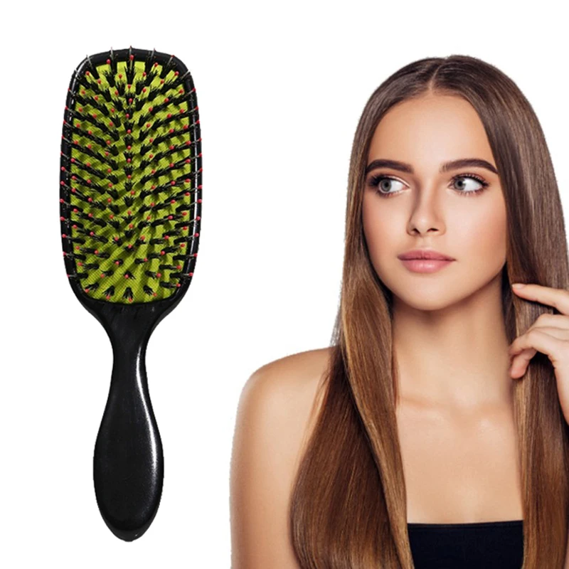 Hair Brush Boar Bristle Massage Comb Anti-static Hair Scalp Styling Detangling Hollow Out Nylon Teeth Comb Air Bag Comb