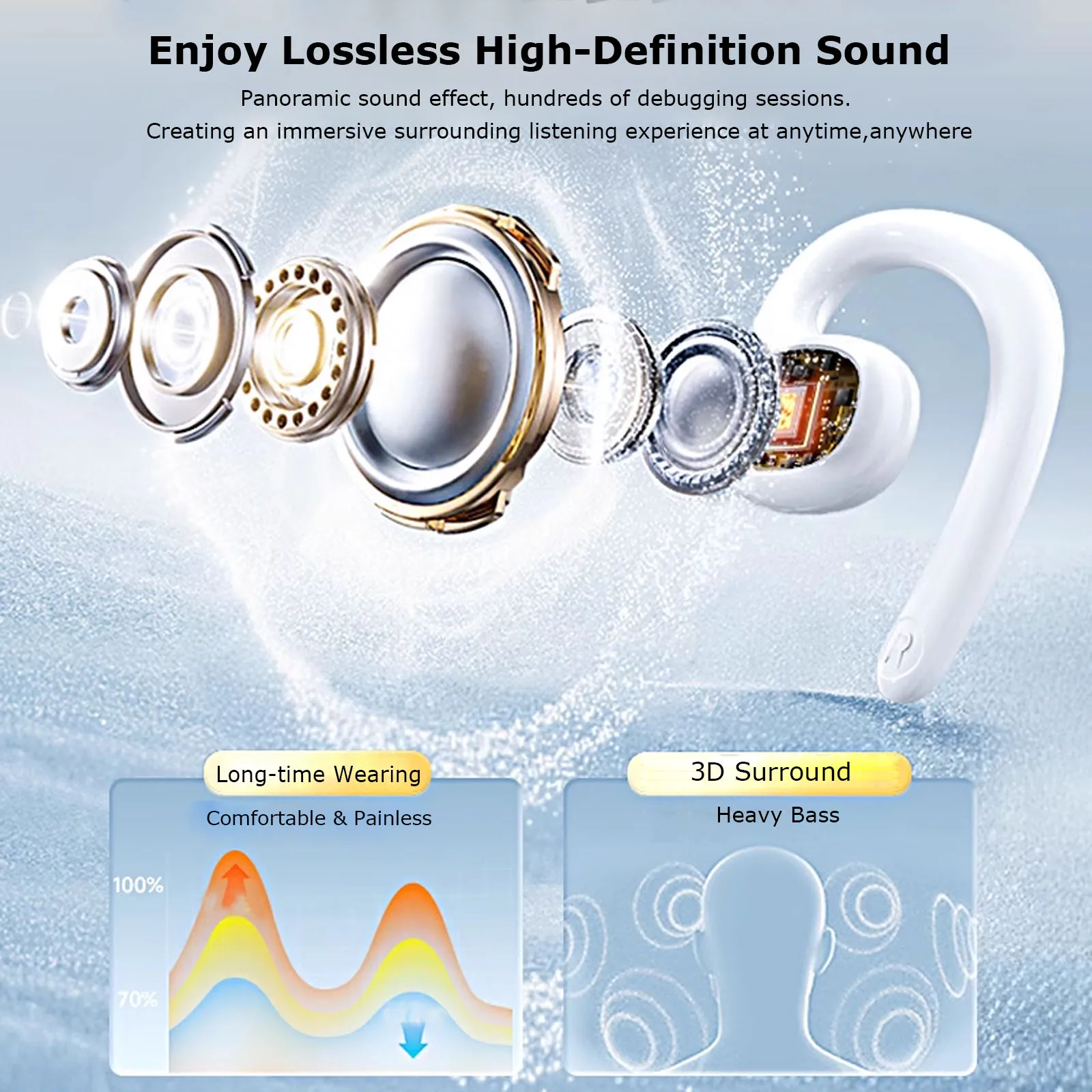 سماعات أذن سلكية مقاس 3.5 ملم، سماعة ألعاب خفيفة الوزن مع ميكروفون للمكالمات عالية الدقة، سماعات رأس مريحة للارتداء