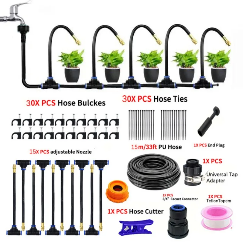 Automatic Universal Watering Nozzle Watering Artifact Atomizing Spray Sprinkling Micro Irrigation Cooling Spray Fast Delivery