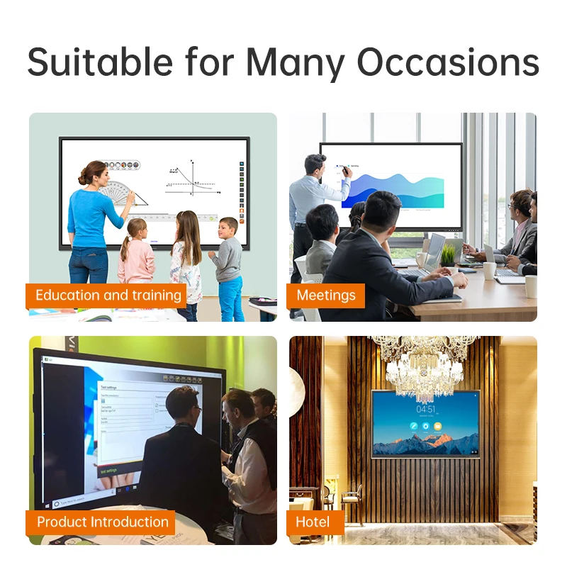 65/75/86/110 Inch   Digital Display Board  Digital Board for Class Room 4k Multi Touch Interactive Whiteboard Interactive Boards
