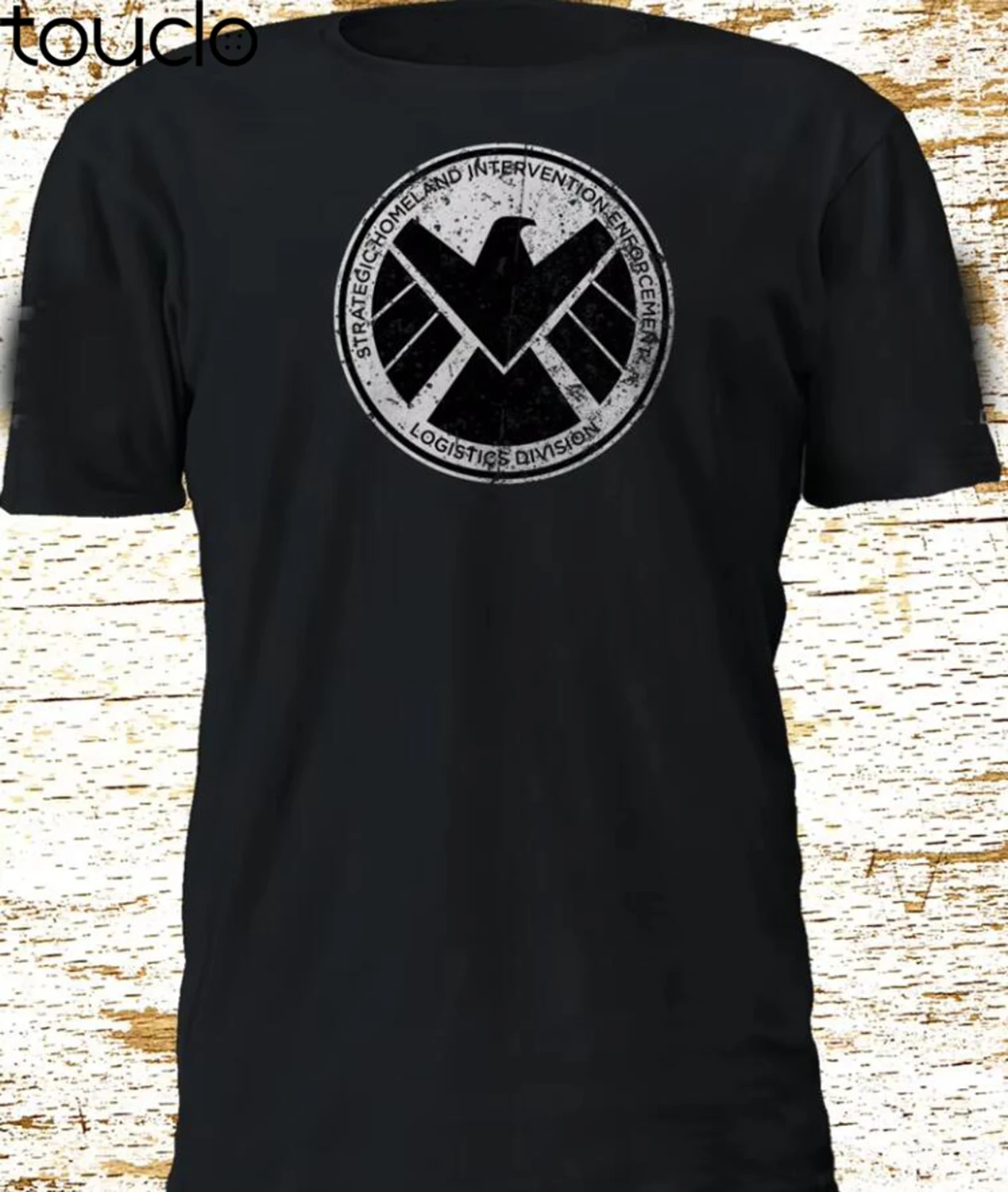Nuevo S.H.I.E.L.D Shield Nick Fury Fire and Courage mangas camiseta nuevo diseño verano manga corta hombres Homme Hip Hop camiseta
