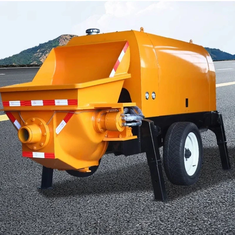 High Quality Mini Concrete Pump 15KW Truck Mortar Machine New Construction Concrete Trailer Pump 20m Max Vertical Concrete Pumps