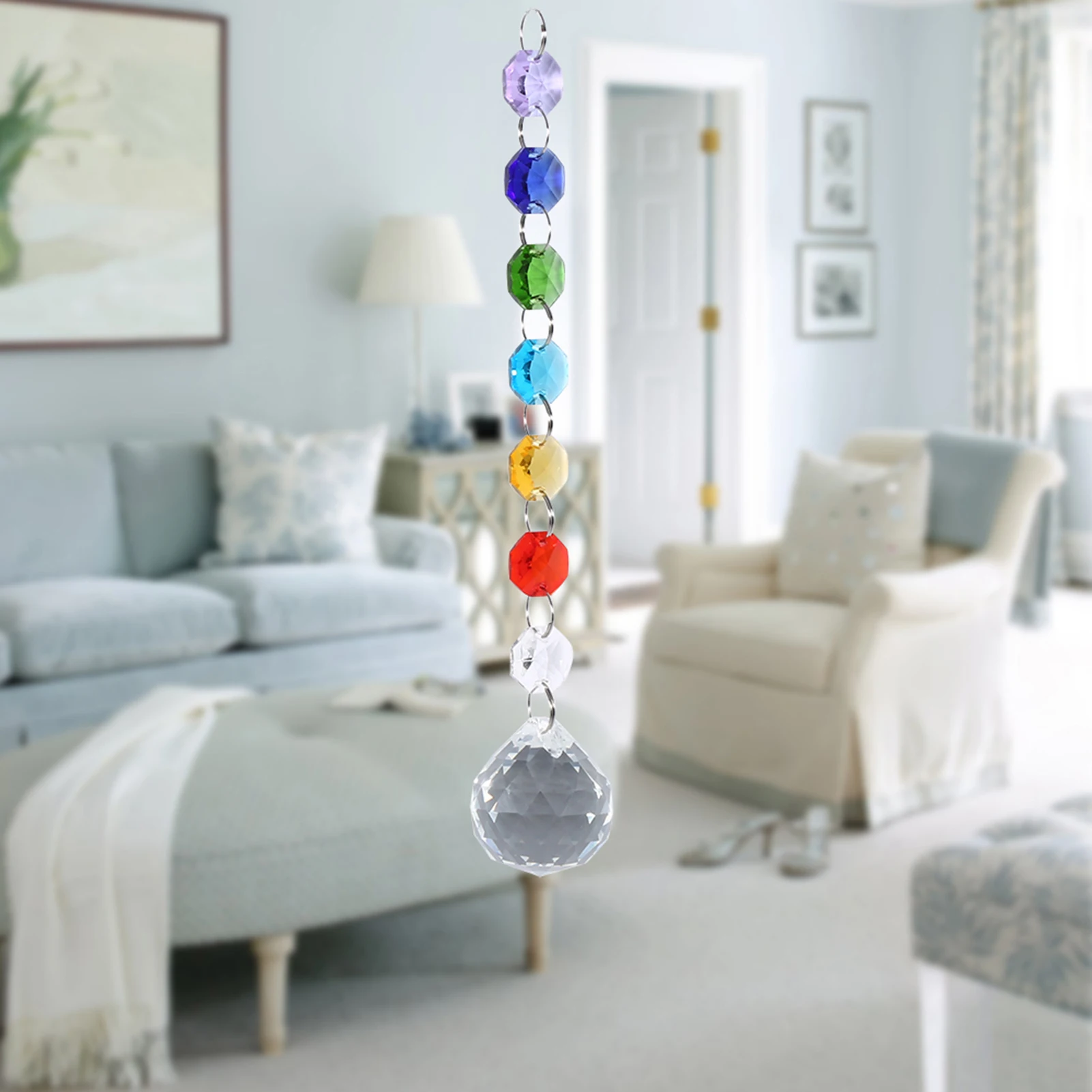 Hanging Crystal Pendant Suncatcher Rainbow Maker Window Drop Crystal Prisms Sun Catcher Car Home Decor