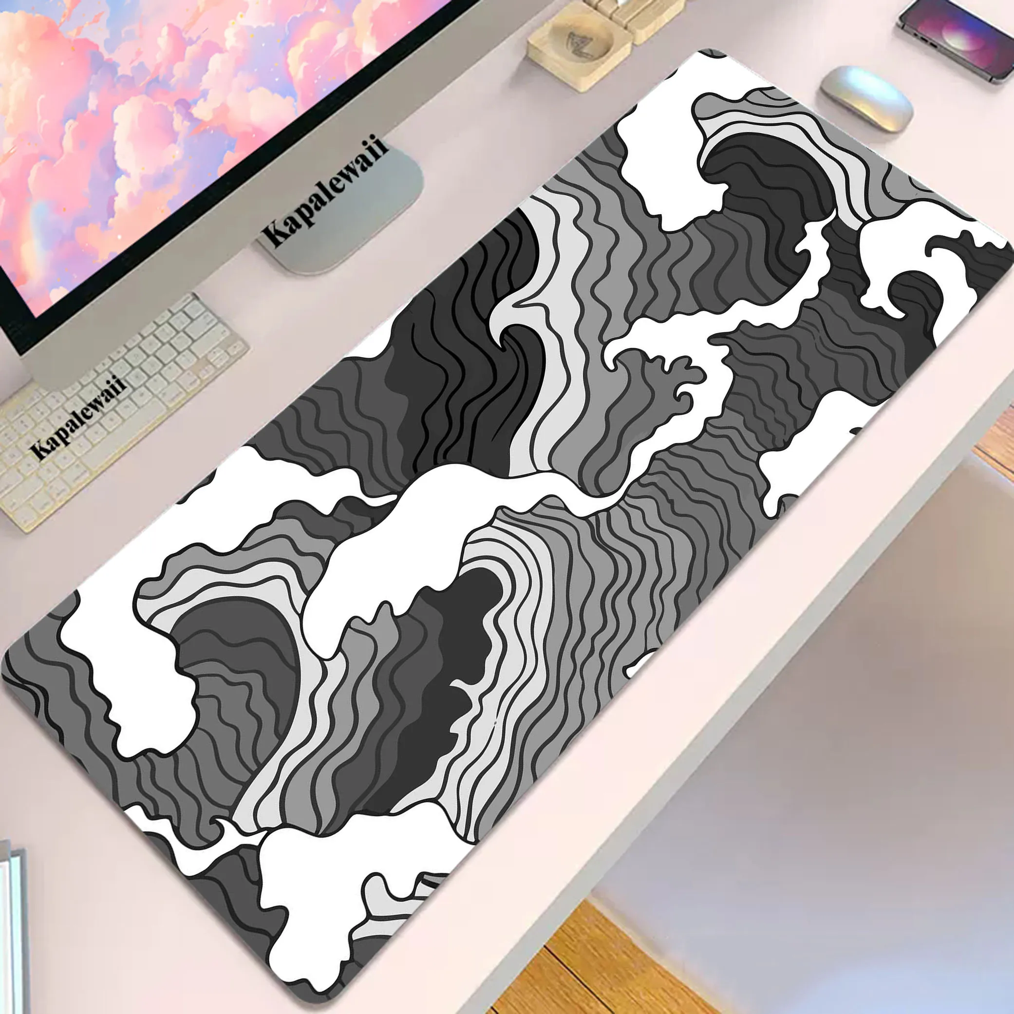 Great Wave Off Mousepad Gamer Mouse Pad Soft Gaming Desk Mat Alfombrillas De Ratón Locking Edge Mouse Mat Keyboard Pads 90x40cm