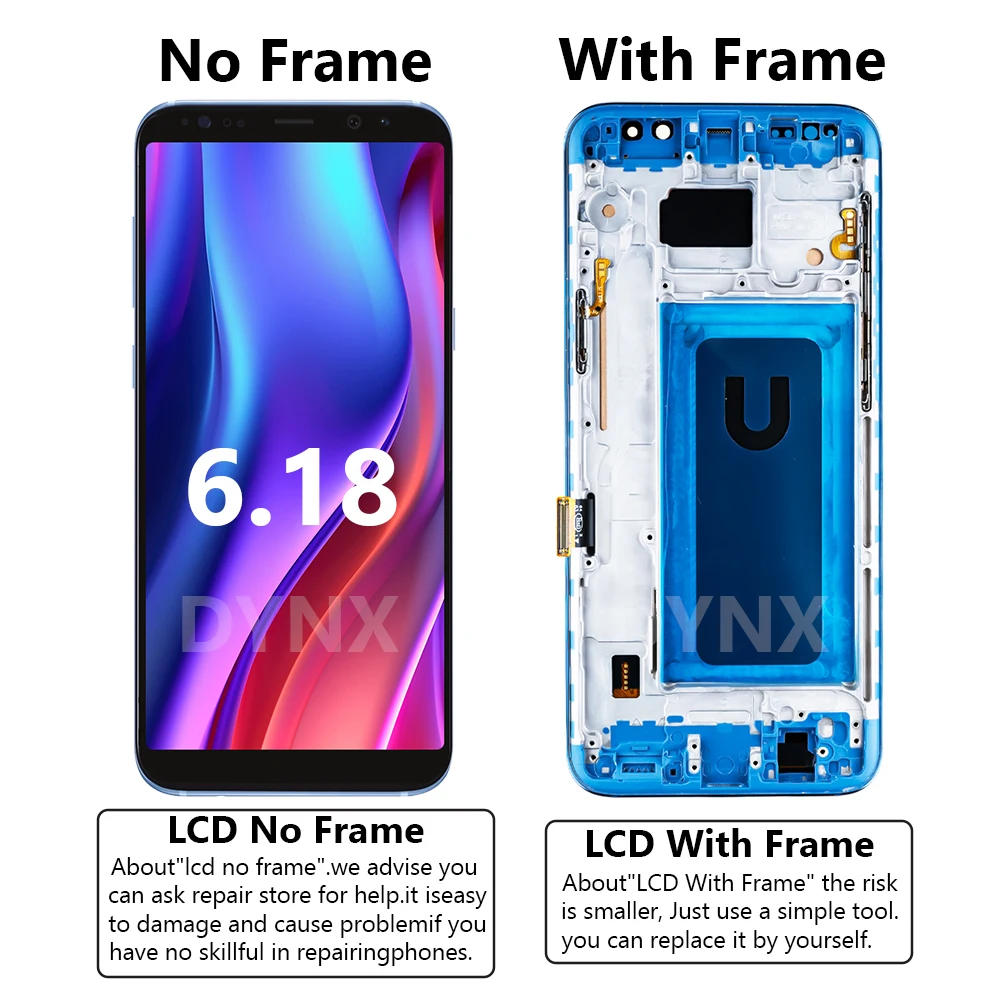 6.18‘’New TFT LCD For Samsung S8+ G955U LCD Display With Frame For S8Plus LCD Touch Screen Digitizer Assembly Replacement Repair