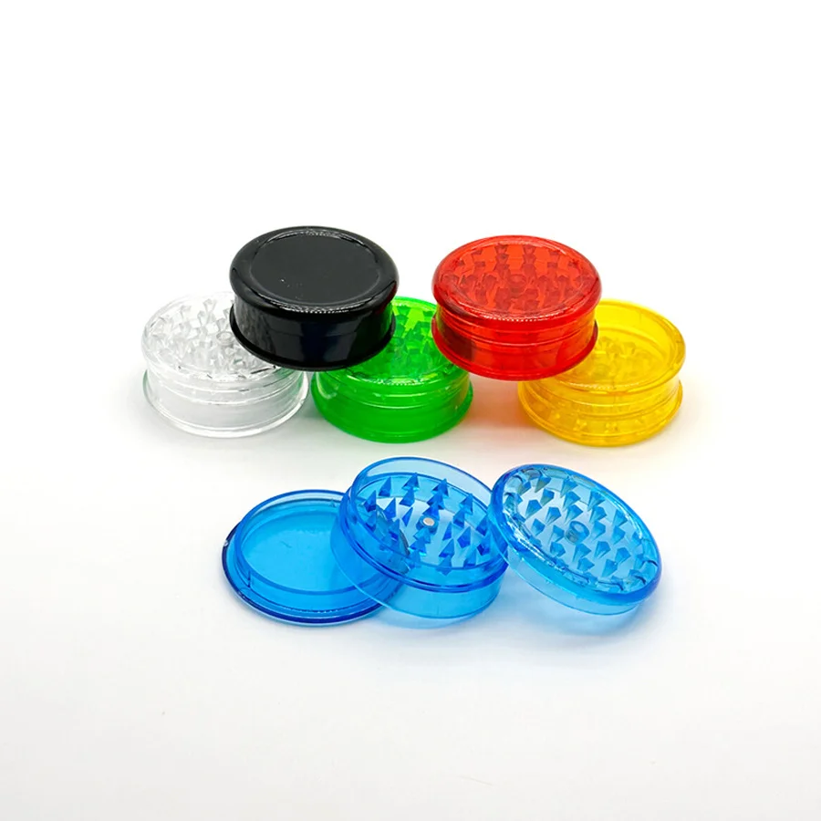 60MM 3 Layer Accessories Round Shape Plastic Tobacco Grinder Herb Grinder Tobacco Spice Crusher Color,Gift For Smoker