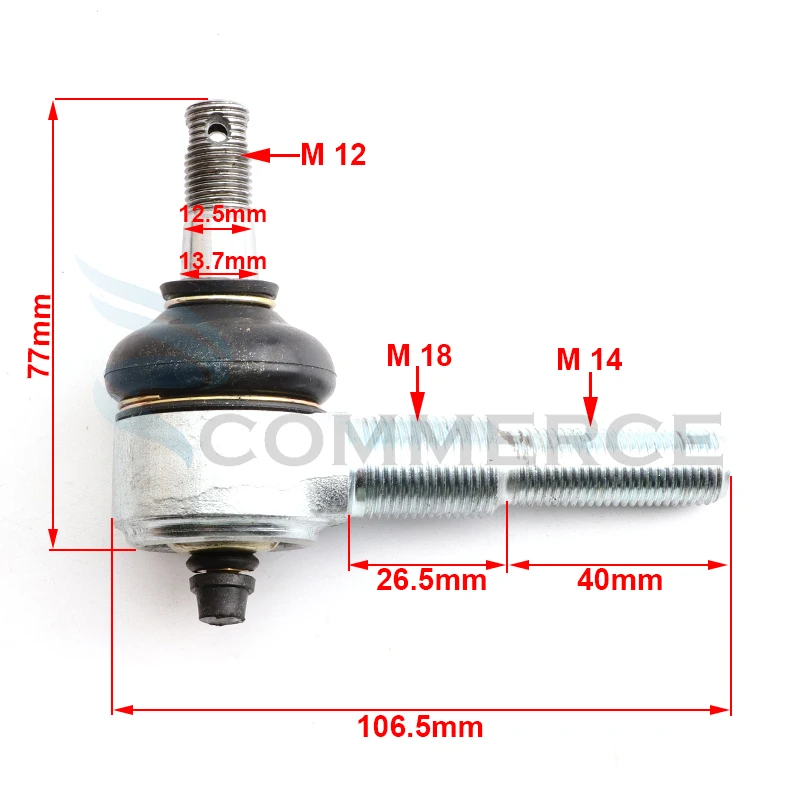 NEW M12 M14-M18 Adjustable Ball joint Kit with Nozzle Fit For 150cc 200cc 250cc ATV Go Kart UTV Buggy Quad Dirt Bike Accessories