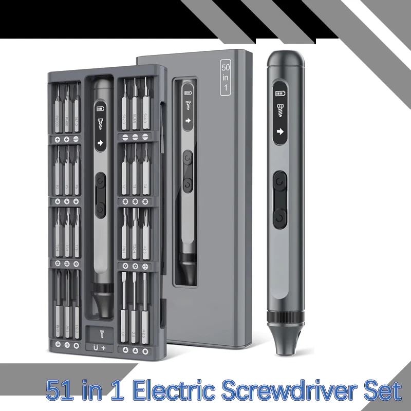 

Mini 51 in 1 Precision Electric Screwdriver Set Magnetic Bits Storage for Electronics Phone Camera PC Watch Power Repair Tools