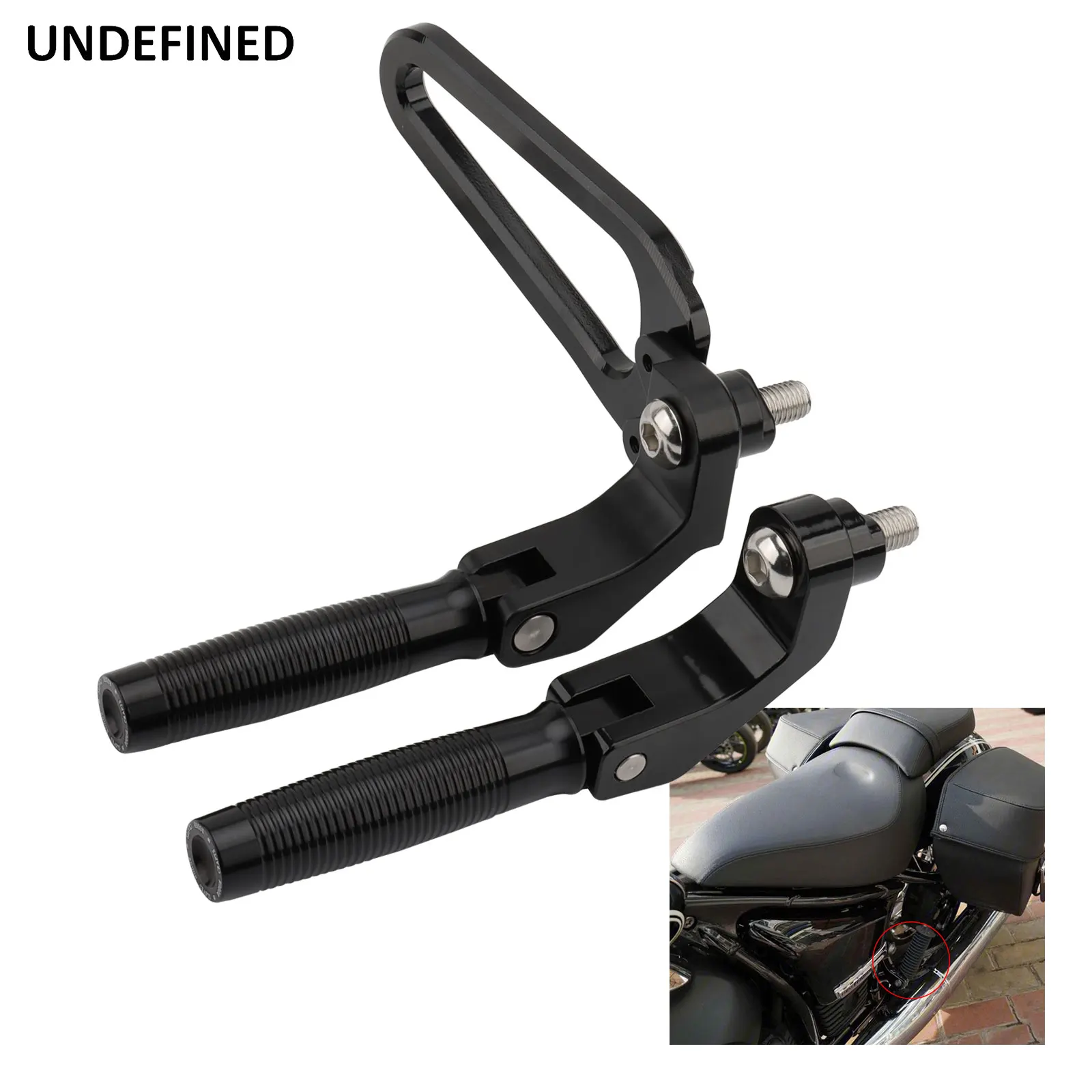 

Motorcycle Rear Passenger Foot Pegs Footrests Mount Bracket Kit For BMW R18 R 18 Classic Pedals Support Mounting Clamp Black