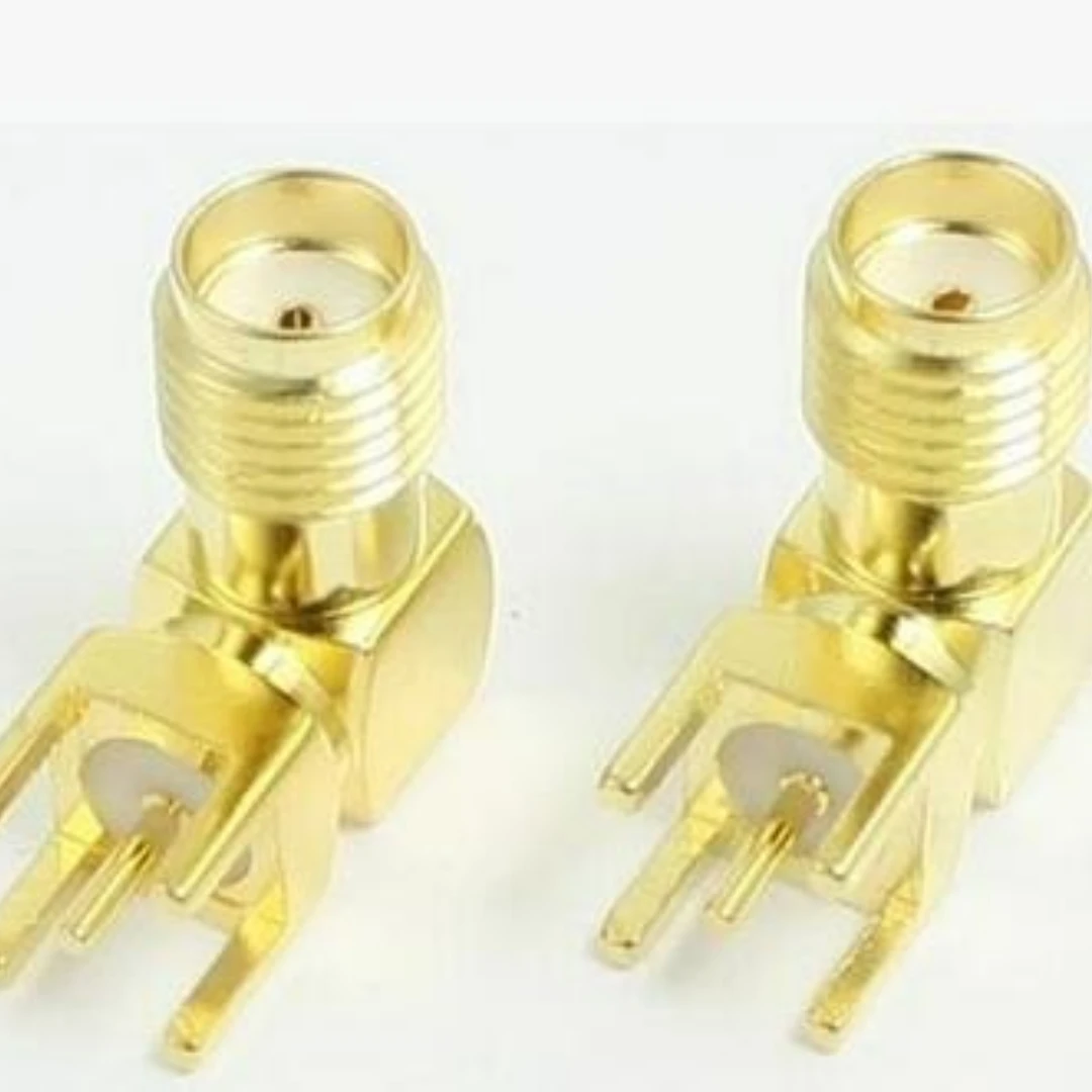 SMA Antenna All Copper SMA-KWE Elbow SMA RF Antenna Plug Socket Screw Thread Hole