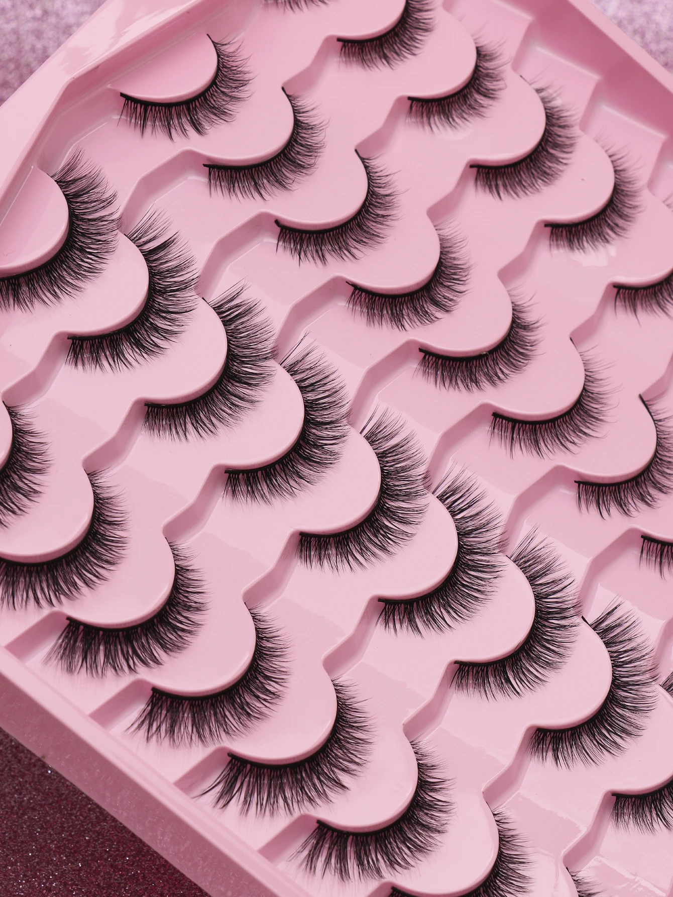 10-20 pares de pestañas postizas mixtas naturales, versátiles, suaves, prácticas, herramientas de maquillaje para viajes y uso diario Pestañas de viaje