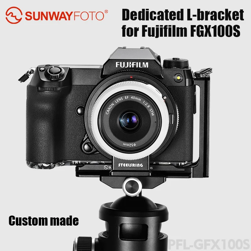 

SUNWAYFOTO PFL-GFX100S L Bracket for Fujifilm GFX100S/50SII Compatible Arca Swiss Quick Release Plate