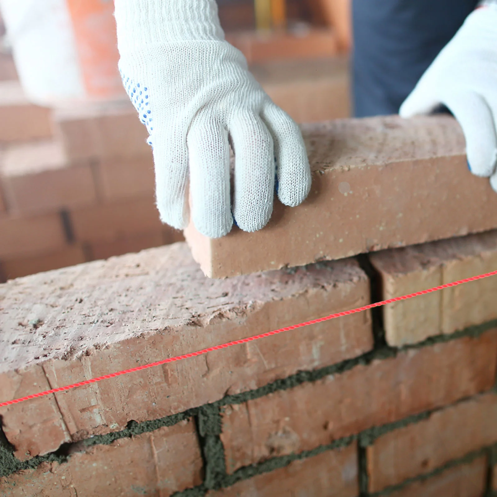 2 Rollen Pflanzen garn konstruktion Nylon linie langlebiger Garten faden zum Weben von Haushalts mauerwerk arbeiten rot verdreht