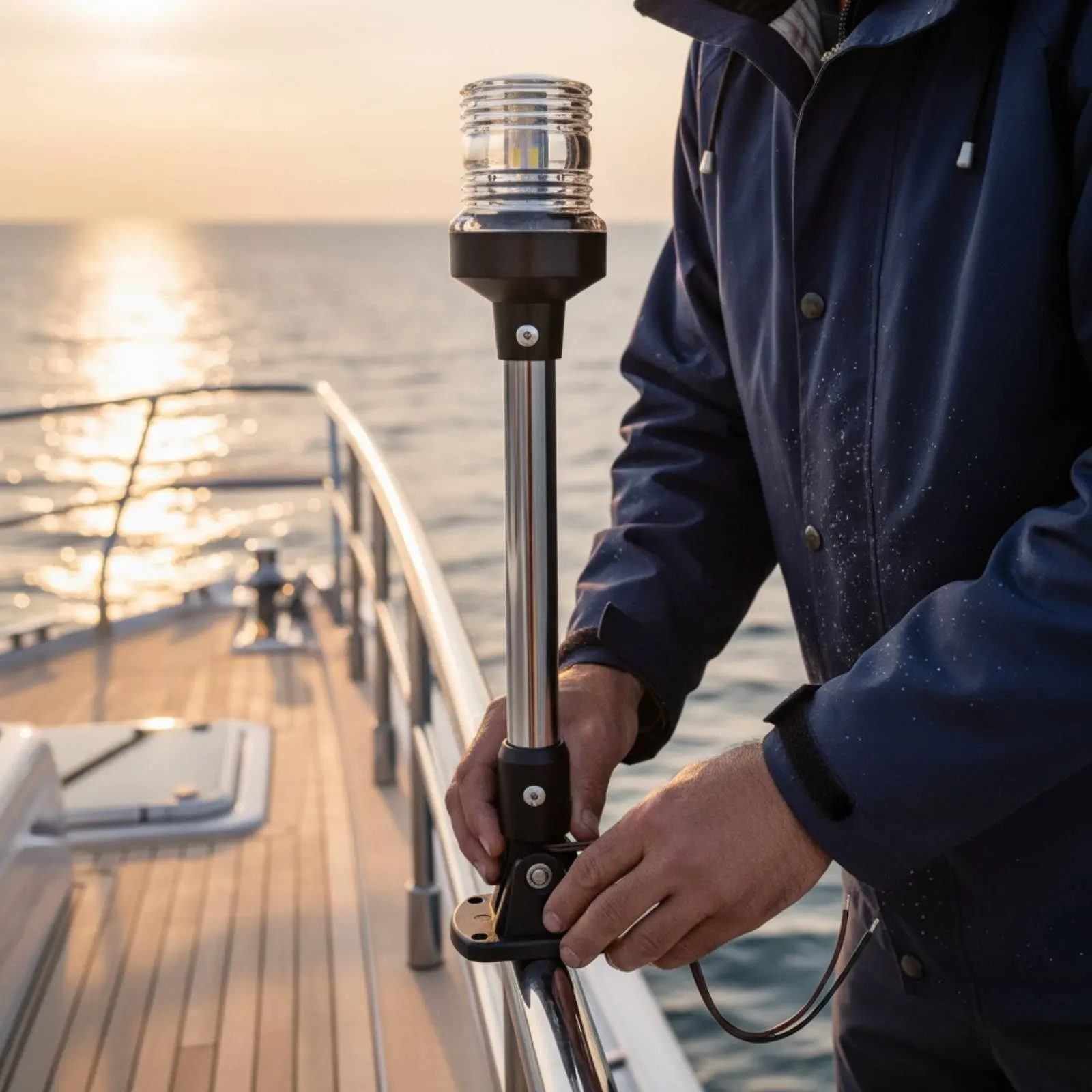 

360° 360-Degree Boat Lamp Waterproof 360 Degree Glowing Unit Watercraft 3-Mile Visibility Nautical Mile Visibility