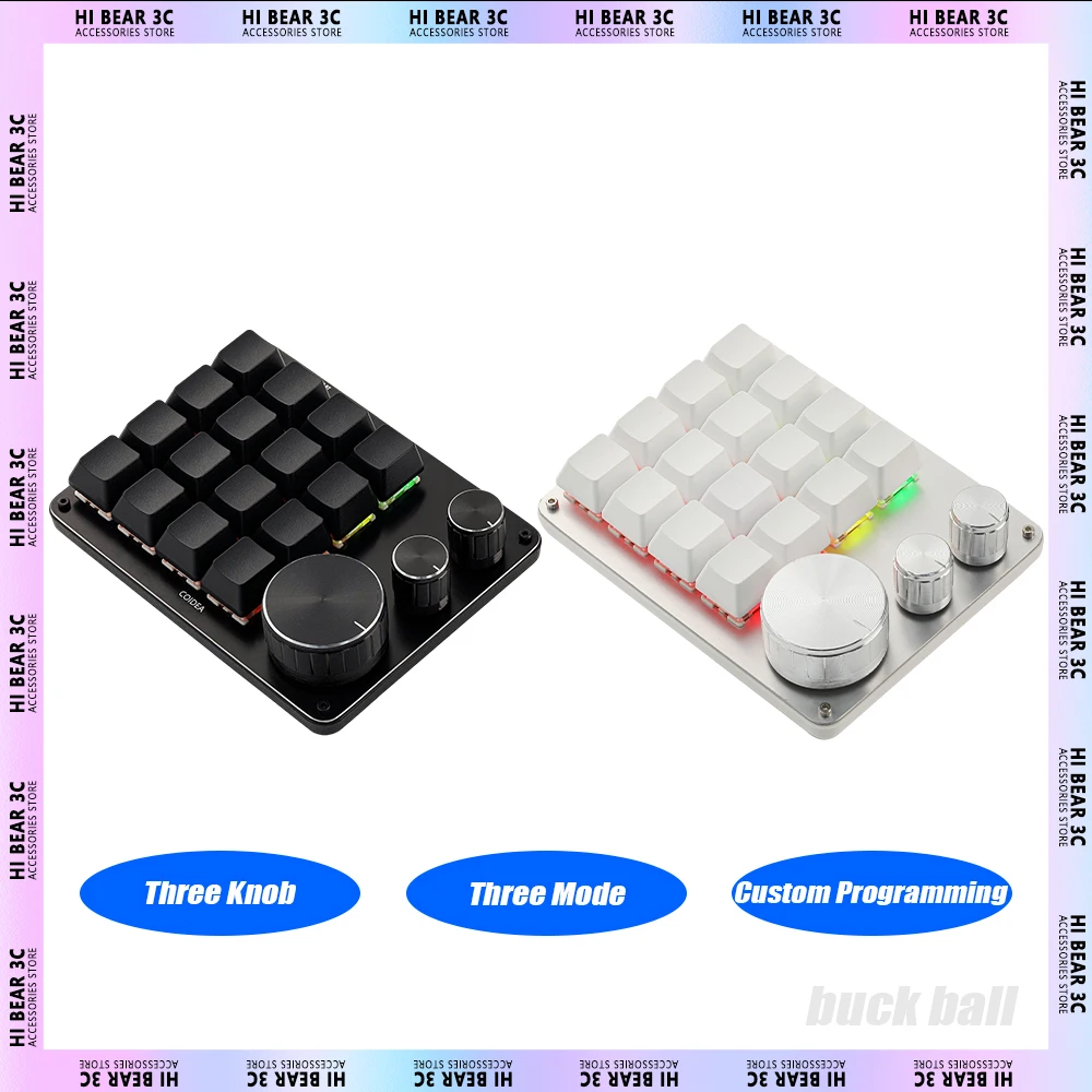 coidea teclado mecanico retroiluminado rgb personalizado knob draft keyboard hot swap tres mode teclado personalizado mac win key16x 01