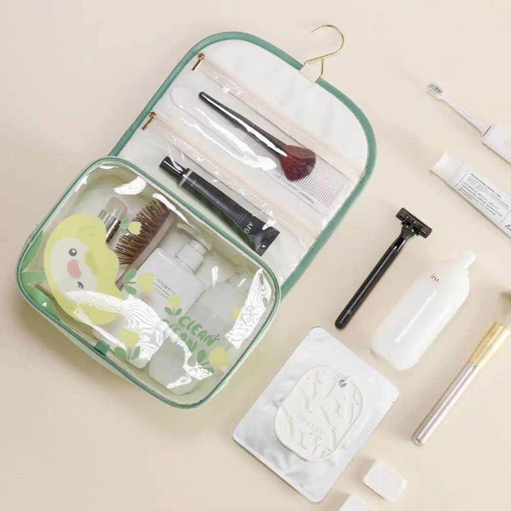 Waterproof Toiletry Washbag Large Capacity Dry Wet Separation Cosmetic Storage Bag Portable Hanging Travel Makeup Case