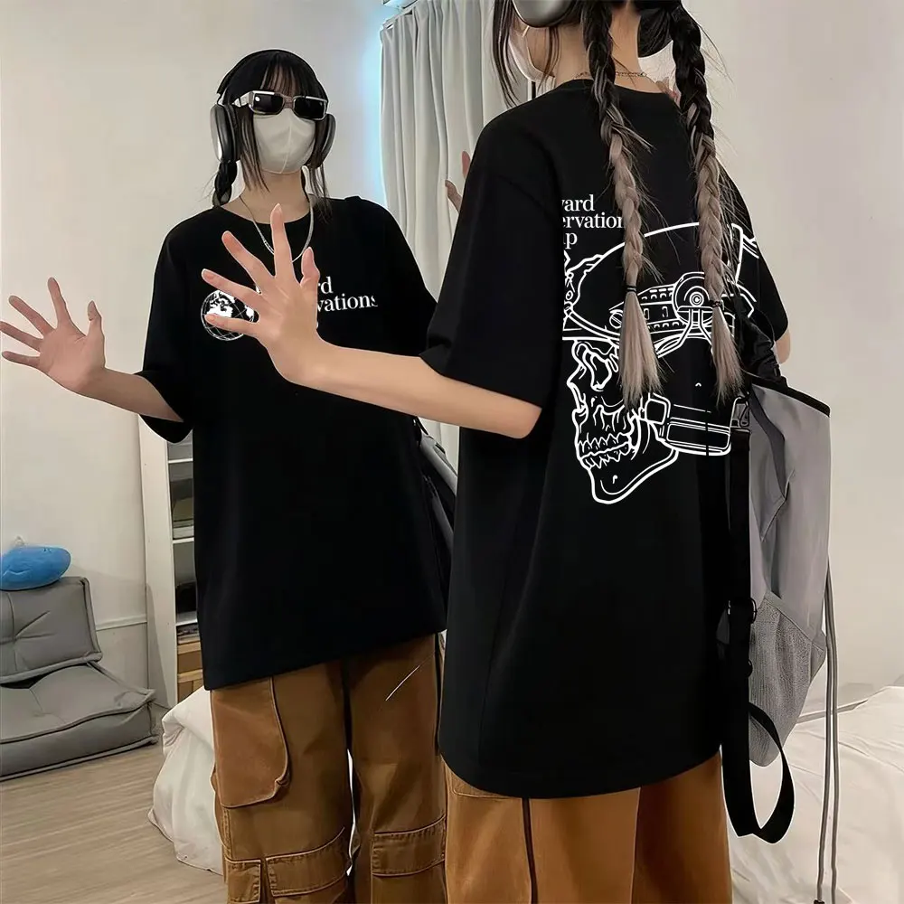 

Forward Observations Group T-shirt Rock Punk Gothic Skeleton Graphic T Shirts Men Women Fashion Oversized Crewneck Tshirt Tops