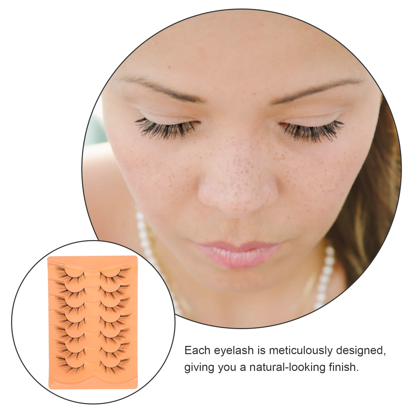 

7Pairs Fox Eye False Eyelashes Fake Lashes Wispy Lightweight Natural Look Easy Apply Day Night Eyelashes Fake Lashes