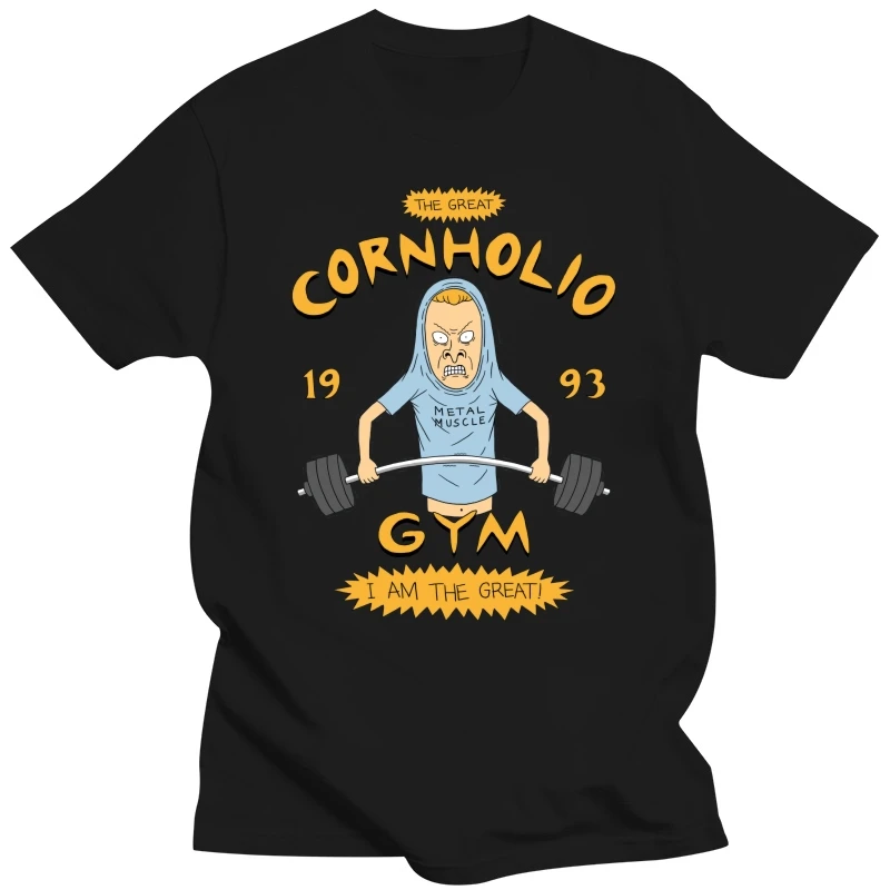 

Мужская футболка Beavis and Butthead Cornholio Gym - I am the Great, забавная черная хлопковая футболка, мужская летняя модная футболка европейского размера