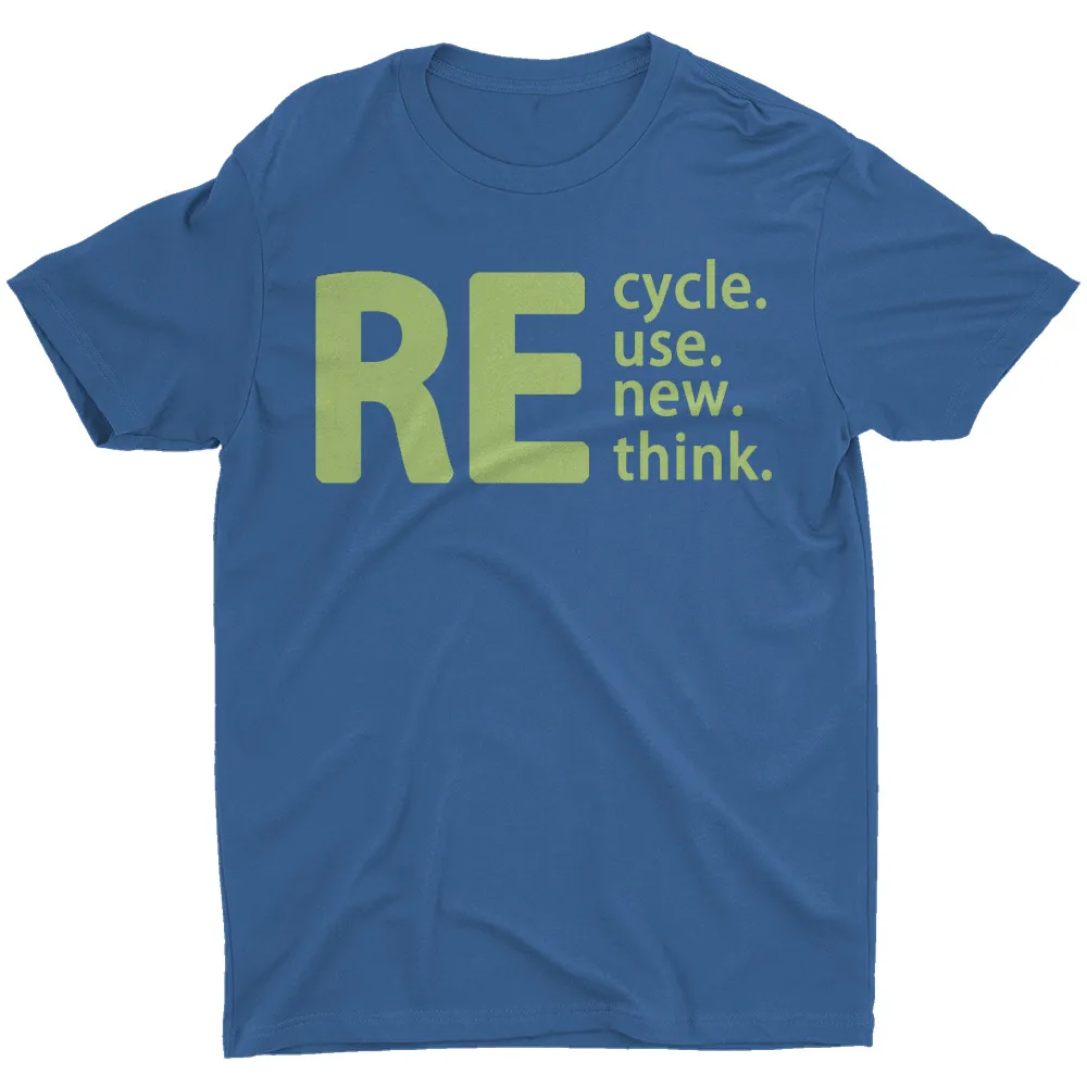 Recycle Reuse Renew Rethink Crisis Environmental Activism Gift Unisex T-Shirt Casual O-Neck Tee Shirts Streetwear