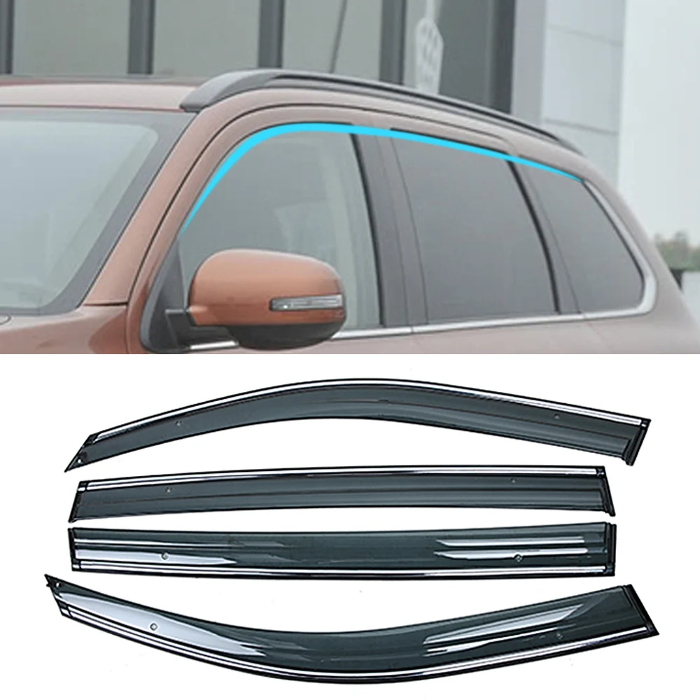

For MITSUBISHI OUTLANDER GF/GG/ZJ/ZK 2013-2019 Car Window Sun Rain Shade Visor Shield Shelter Protector Cover Trim Frame Sticker