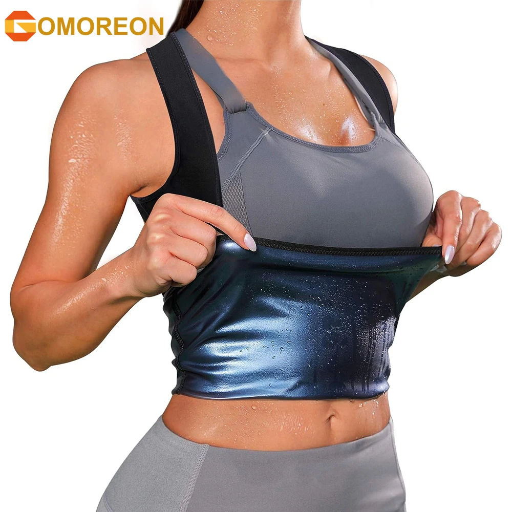 1Pcs Sweat Vest For Women Weight Loss Sweat Workout Tank Top Slimming Sauna Shirt, Heat Trapping Sweat Compression Vest