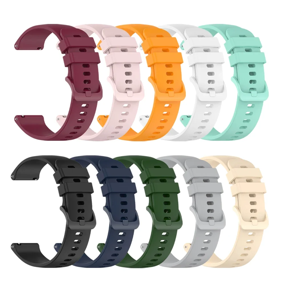 20mm 22mm Band For Samsung Galaxy Watch 7 6 4 40mm 44mm 6 Classic 5 Pro Silicone Coorea Bracelets HUAWEI GT 4 2 2E GT3 Pro Strap