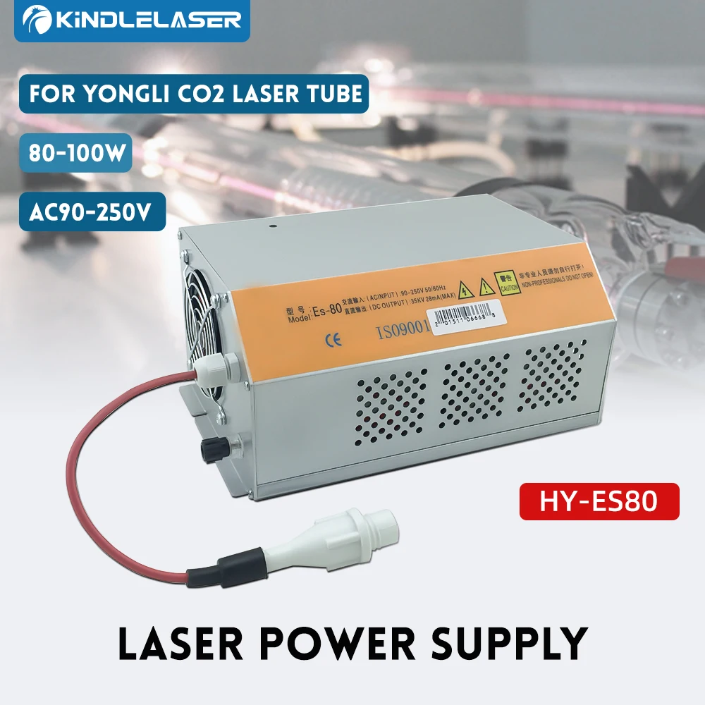 KINDLELASER 80-alimentazione elettrica del Laser di CO2 di 100W 80W HY-ES80 per la tagliatrice dell'incisione Laser di CO2 serie ES