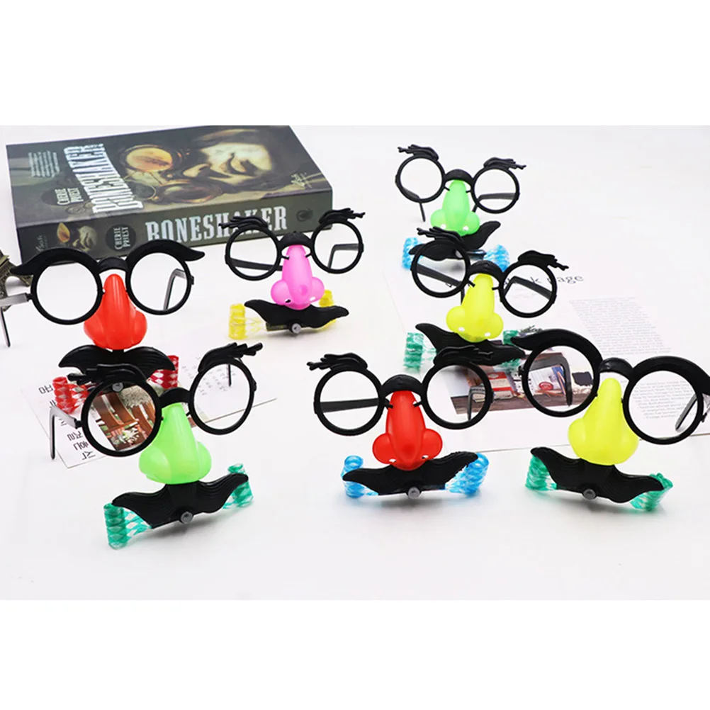 Lunettes à sourcils, moustache, sifflet de nez, accessoires de Cosplay amusants pour fête d'halloween, lunettes de farces pour le nez, 2 pièces