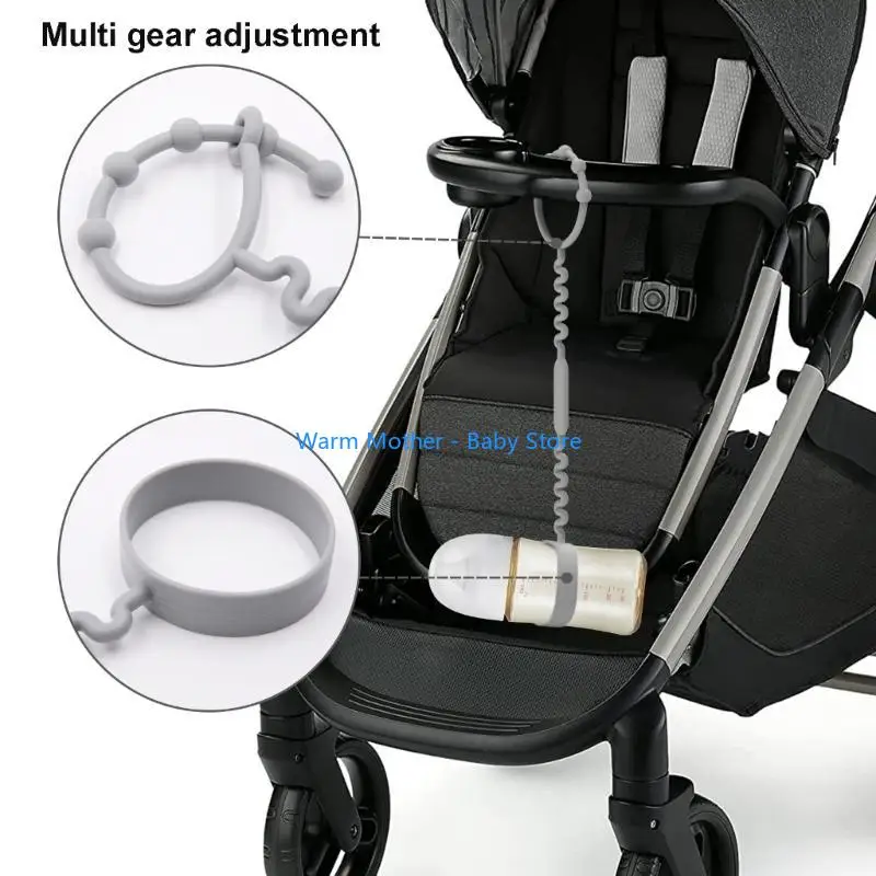

Silicone Bottle Bungee for High Chair Stroller for Babies Toddlers 57QE