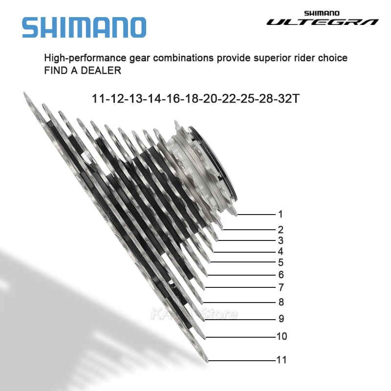 Shimano 105 Ultegra CS-R8000 Cassette 11 Speed Sprocket 11V K7 Road Bike Flywheel 28T 30T 32T 105 UT 11S Bicycle Freewheel