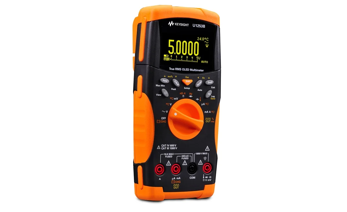 

KEYSIGHT TECHNOLOGIES U1253B Data Logging Handheld Digital Multimeter, U1250 Series, 50000 Count, True RMS, Auto, Manual Range