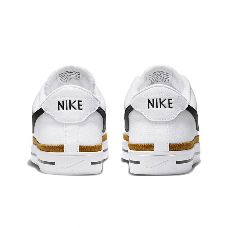 Original Nike Court Legacy Men\'s Skateboarding Shoes Non Slip Low Top White Black Sneakers DH3162-100