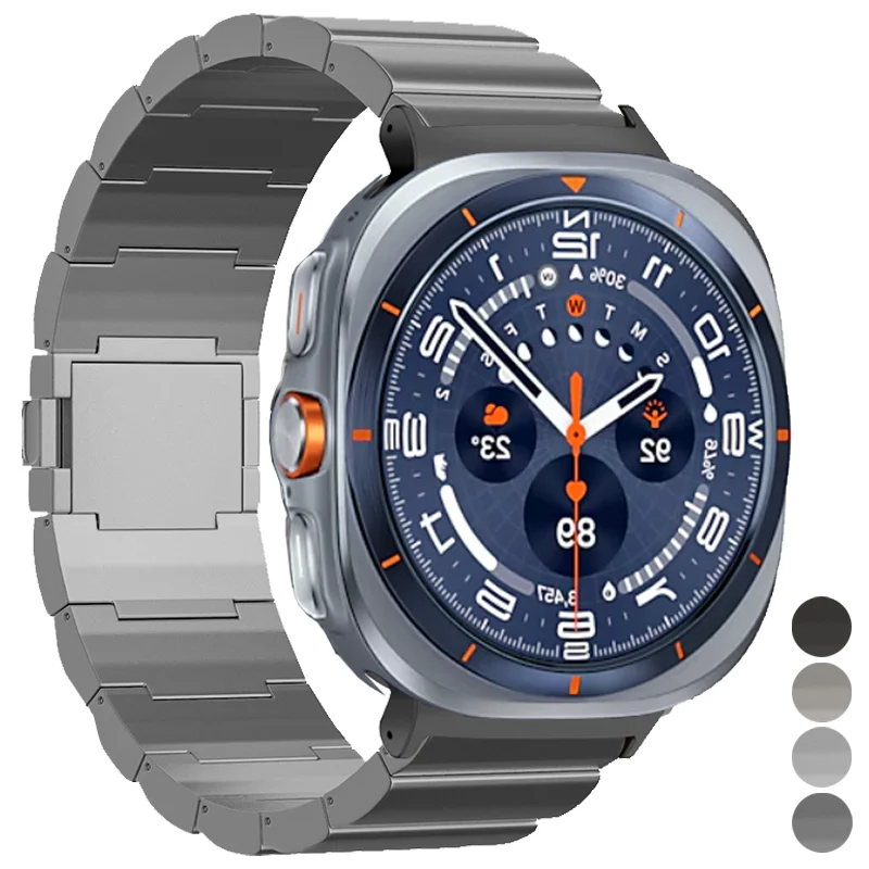

Luxury Titanium Alloy Watch Strap For Samsung Galaxy Watch Ultra 2025 47MM NO Gaps For GALAXY Watch8 Ultra 2025 Curved End Strap